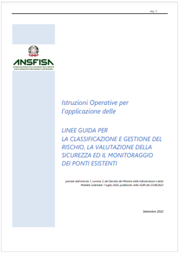 Linee guida per sicurezza dei ponti esistenti   Istruzioni operative