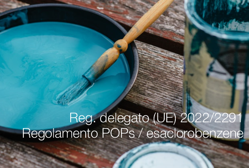 Regolamento delegato UE 2022 2291   Modifica Allegato I esaclorobenzene