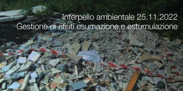 Interpello ambientale 25 11 2022   Gestione di rifiuti da esumazione e estumulazione