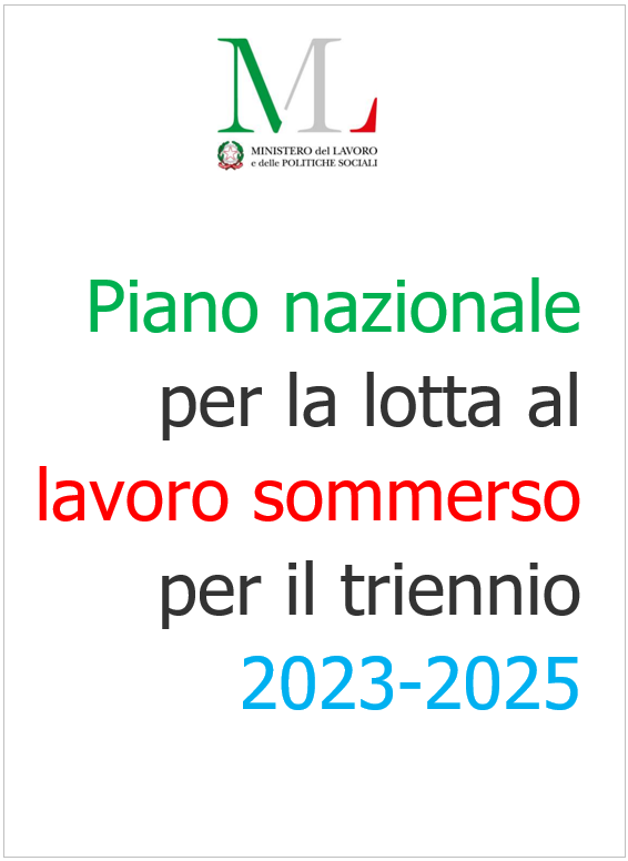 Piano nazionale per la lotta al lavoro sommerso per il triennio 2023 2025