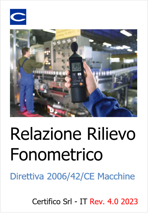 ID 342 Relazione fonometrica Direttiva Macchine