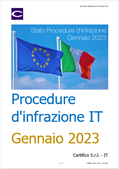 Procedure d infrazione Gennaio 2023