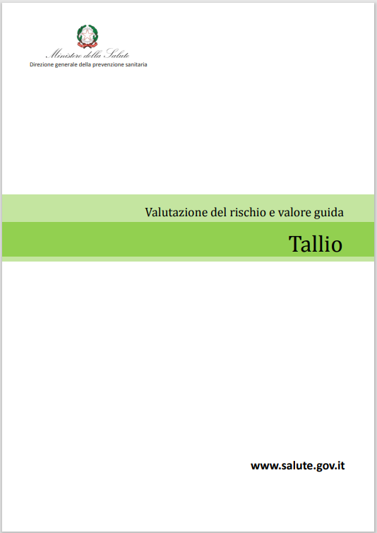 Valutazione del rischio e valore guida acque   Tallio