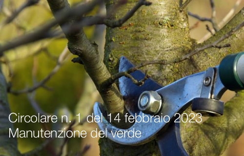 Circolare n  1 del 14 febbraio 2023   Manutenzione del verde