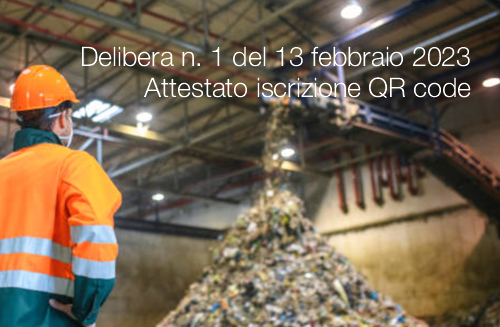 Delibera n  1 del 13 febbraio 2023  Attestato iscrizione QR code