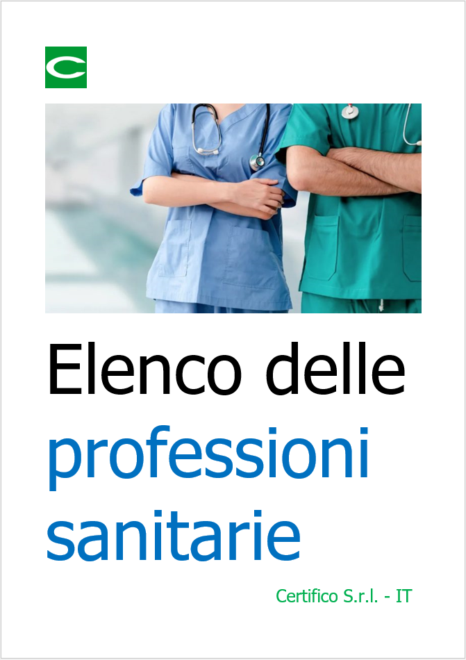 Elenco delle professioni sanitarie