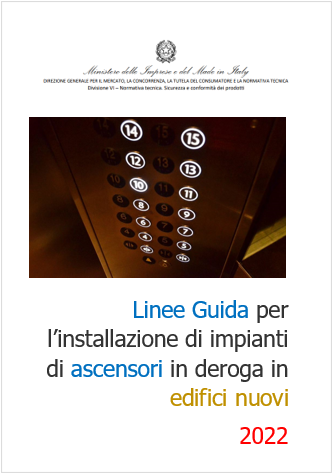 Linee Guida per l installazione di impianti di ascensori in deroga in edifici nuovi   2022