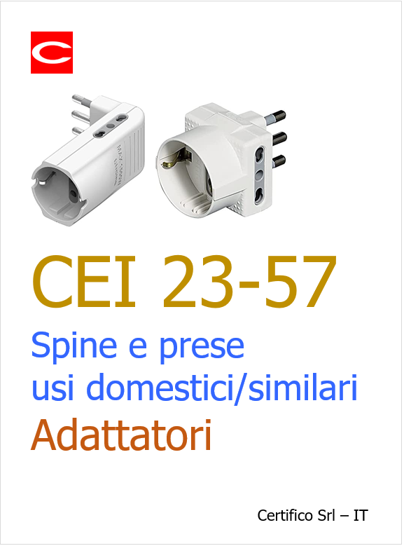 CEI 23 57 Spine e prese per usi domestici e similari   Adattatori