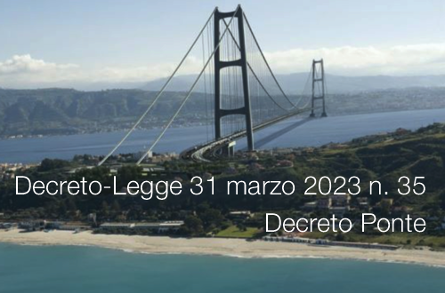 Decreto Legge 31 marzo 2023 n  35   Decreto Ponte