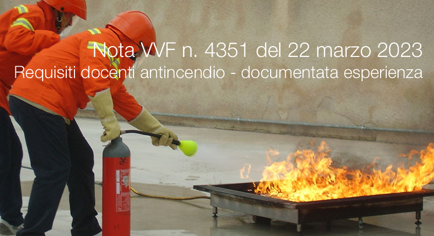 Nota VVF n  4351 del 22 marzo 2023