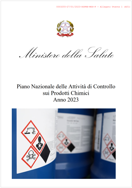 Piano nazionale attivit  di controllo sui prodotti chimici 2022