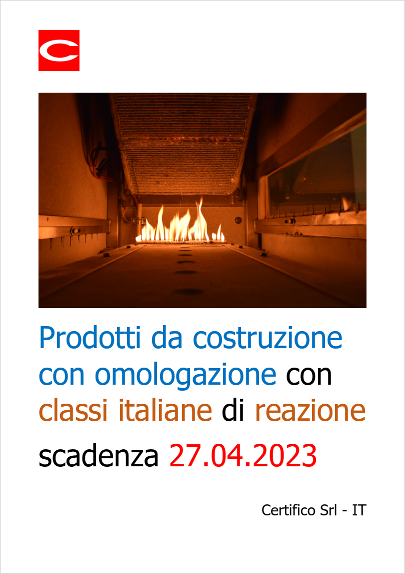 Prodotti da costruzione con omologazione con classi italiane di reazione