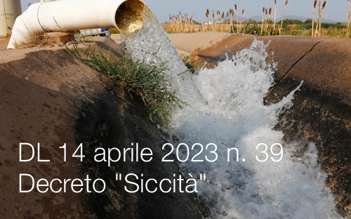 Decreto Legge 14 aprile 2023 n  39 Decreto Legge Siccit 