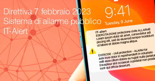 Direttiva 7 febbraio 2023   Sistema di allarme pubblico IT Alert