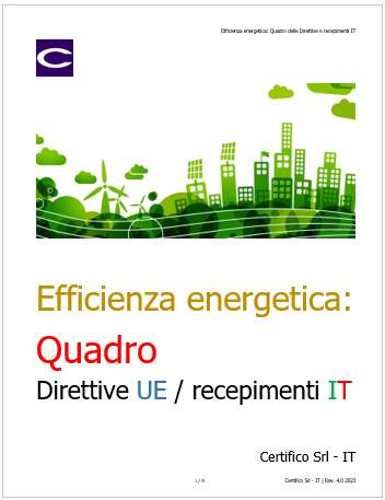 Efficienza energetica   Quadro normativo   Recepimenti IT