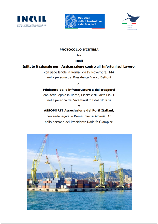 Protocollo Salute e sicurezza nelle aree portuali del 12 Aprile 2023