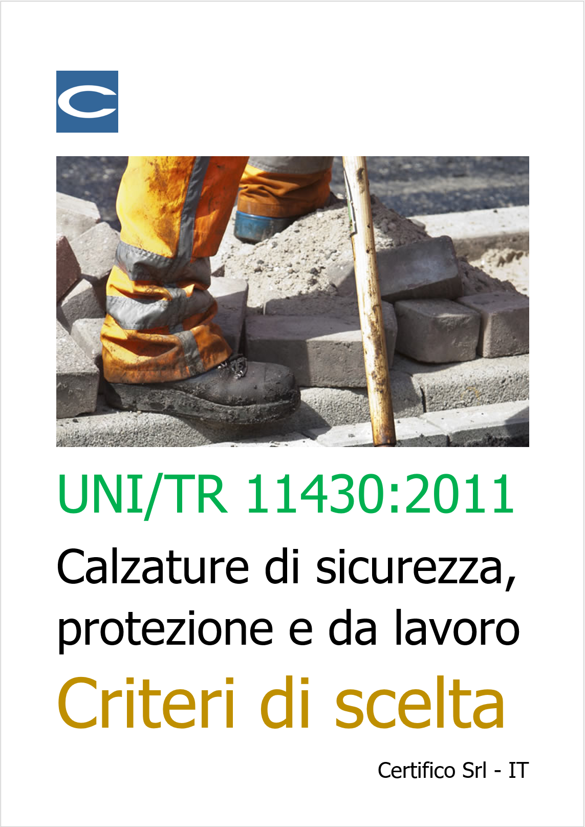 UNI TR 11430 2011   Criteri di scelta calzature