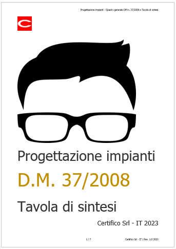 Progettazione impianti   Quadro generale DM n  37 2008 e Tavola di sintesi