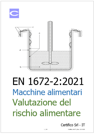 EN 1672 2 Macchine per l industria alimentare   Valutazione del rischio alimentare