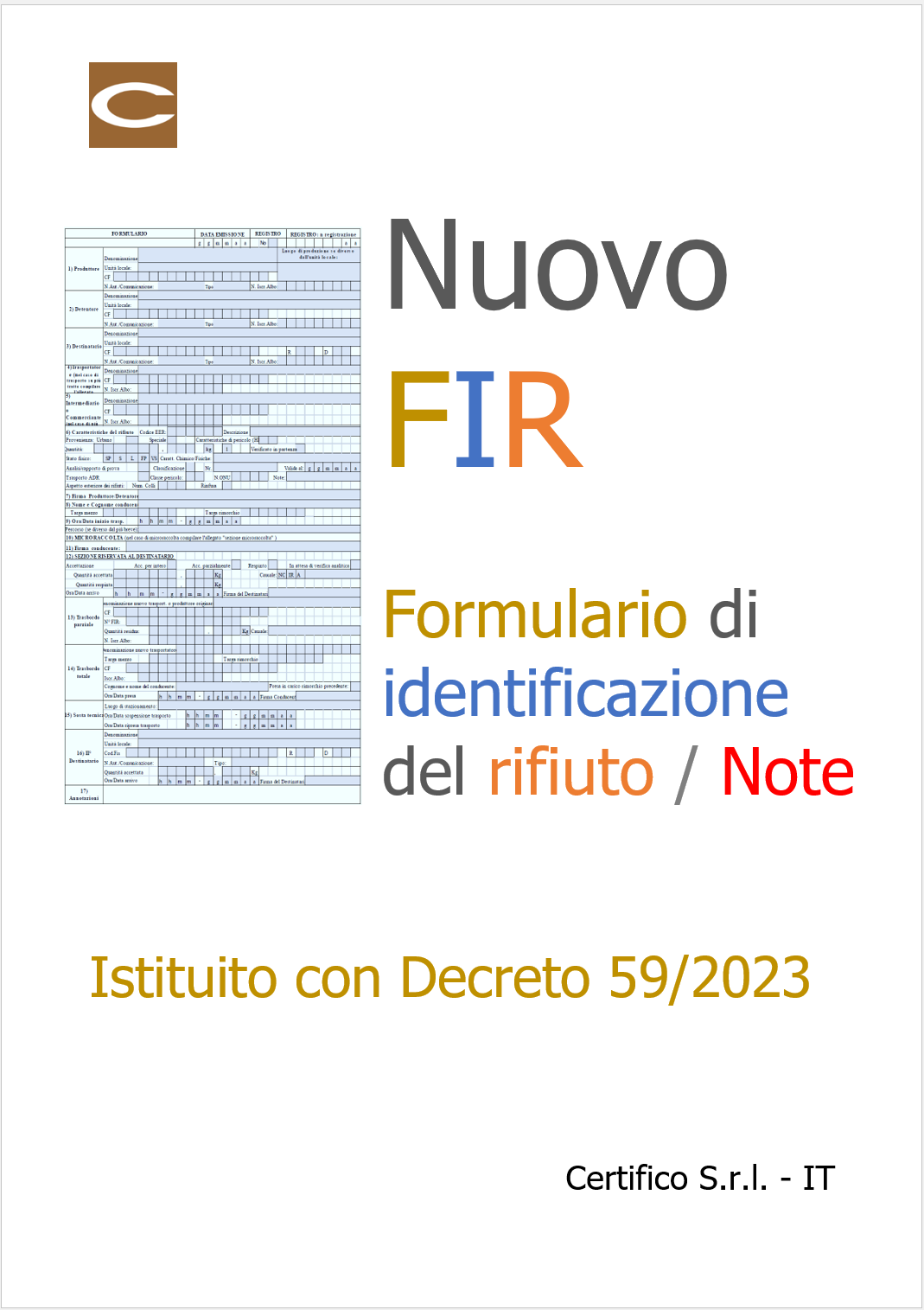 Nuovo modello FIR