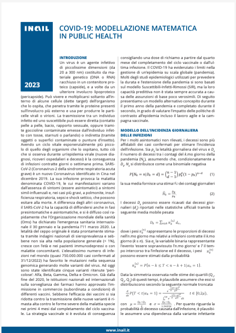 Covid 19 modellazione matematica in public health