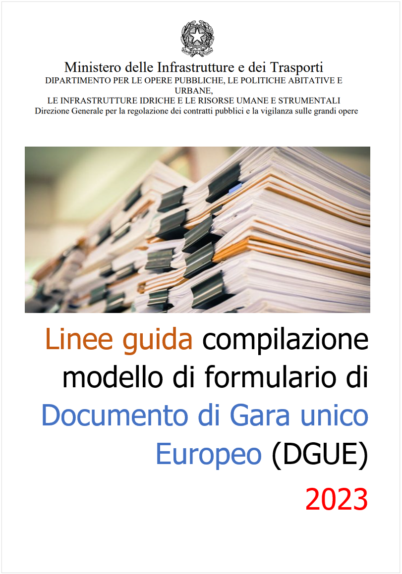 Linee guida compilazione modello di formulario di Documento di Gara unico Europeo