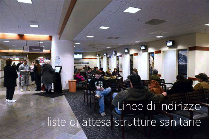 Linee di indirizzo liste di attesa strutture sanitarie