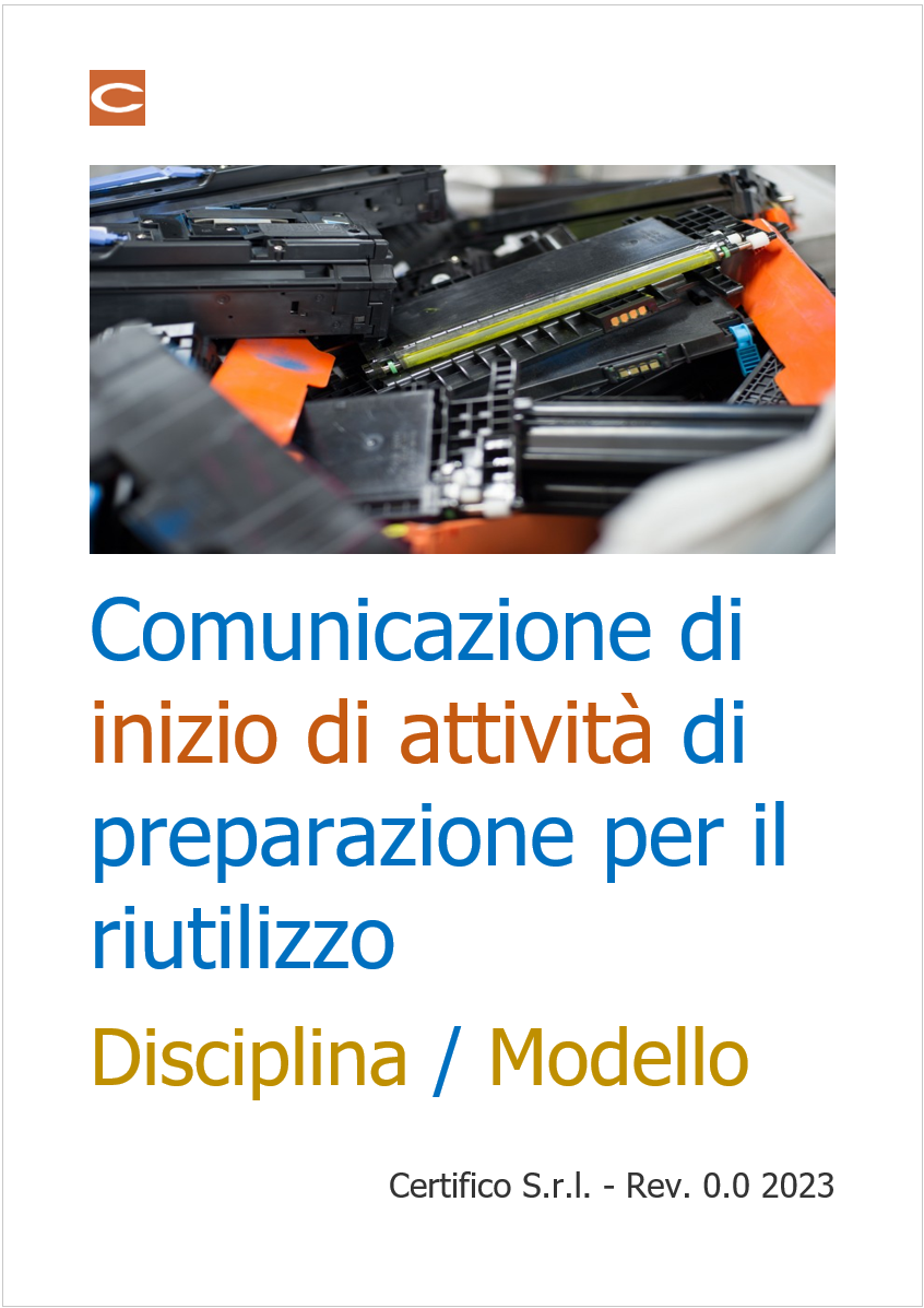 Comunicazione di inizio di attivit  di preparazione per il riutilizzo