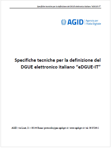 DGUE elettronico italiano eDGUE IT   Specifiche tecniche