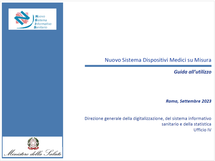 Nuovo Sistema Dispositivi Medici su Misura Guida utilizzo