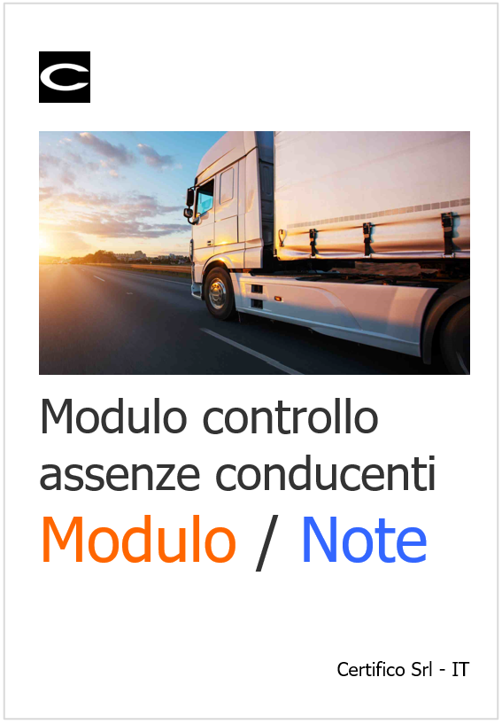 Modulo controllo assenze conducenti   Modulo e Note