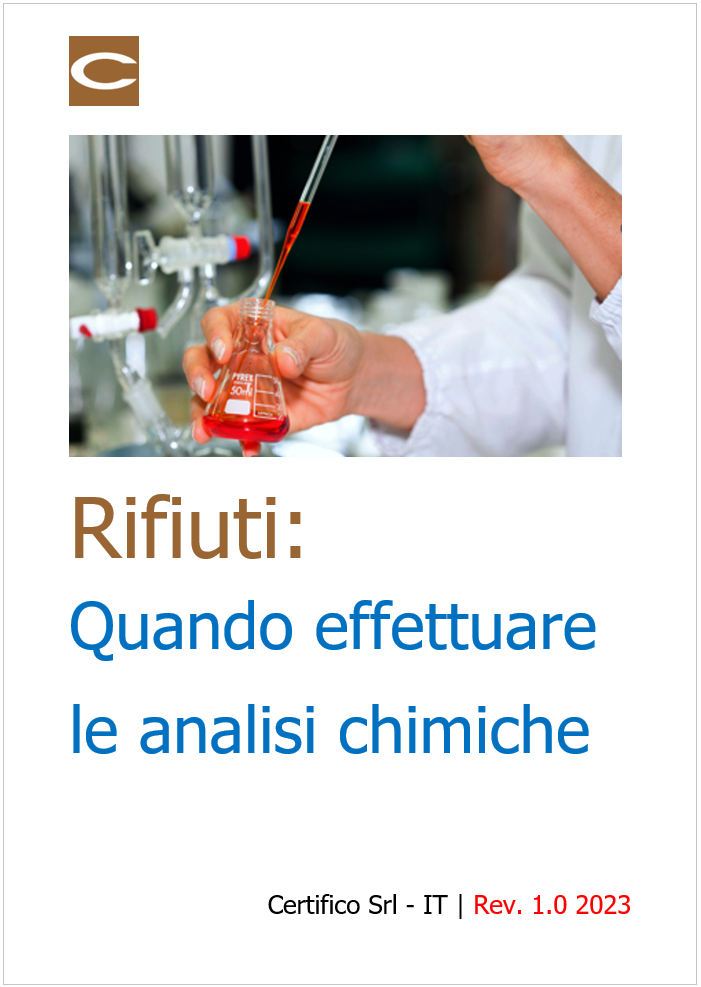 Rifiuti  Quando effettuare le analisi di laboratorio