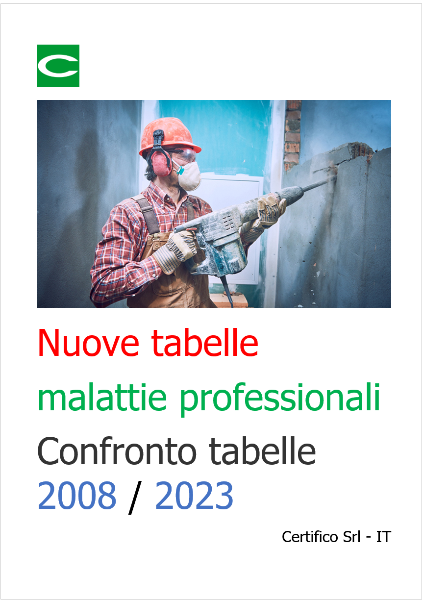 Nuove tabelle malattie professionali   confronto tabelle 2008 2023