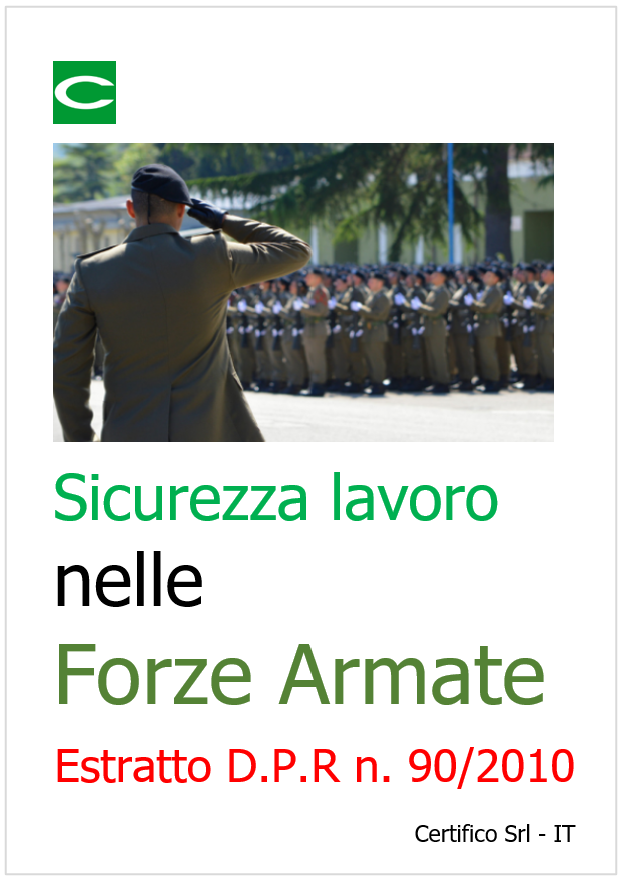 Sicurezza sul lavoro nelle Forze Armate