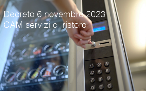 Decreto 6 novembre 2023   CAM servizi di ristoro