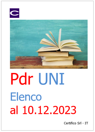 Le Prassi di Riferimento UNI   Elenco Update 10 12 2023