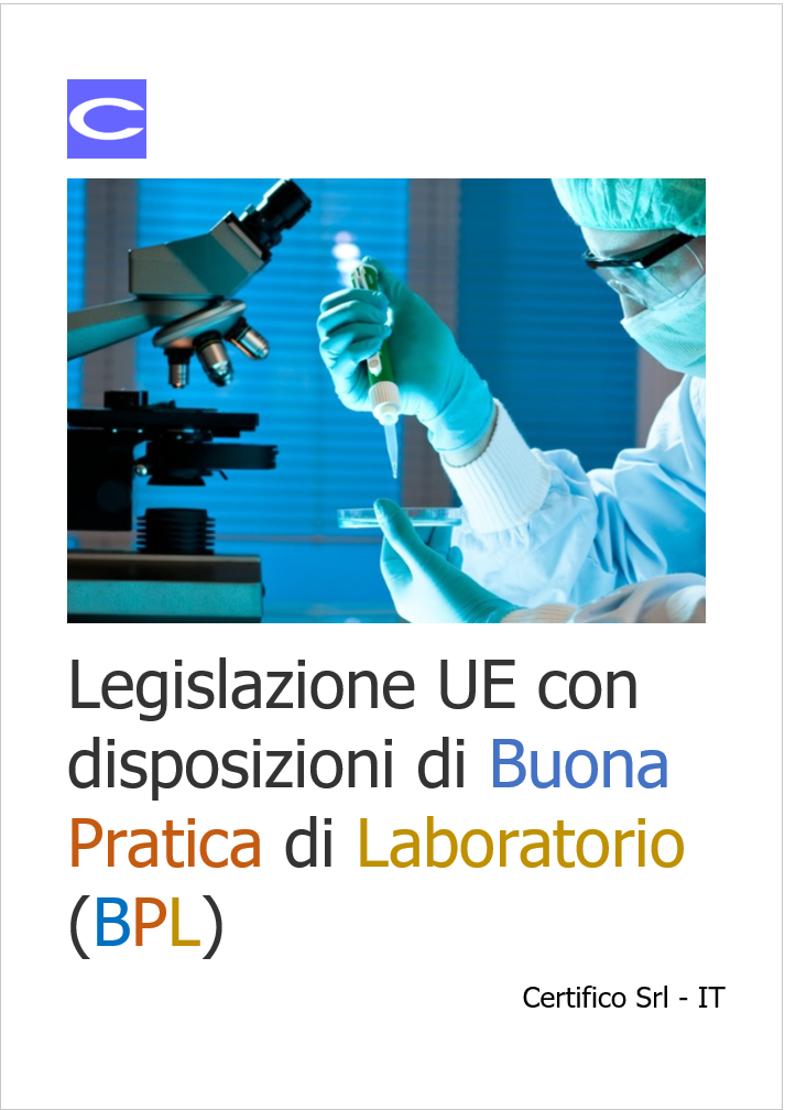 Legislazione UE con disposizioni di Buona Pratica di Laboratorio