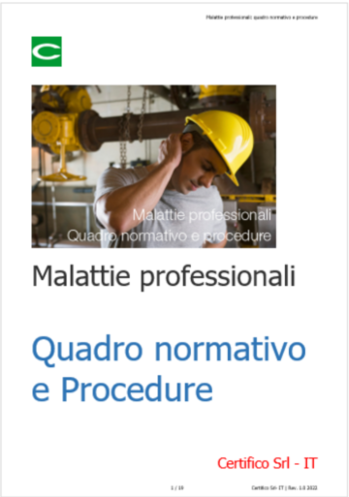 Malattie professionali quadro normativo