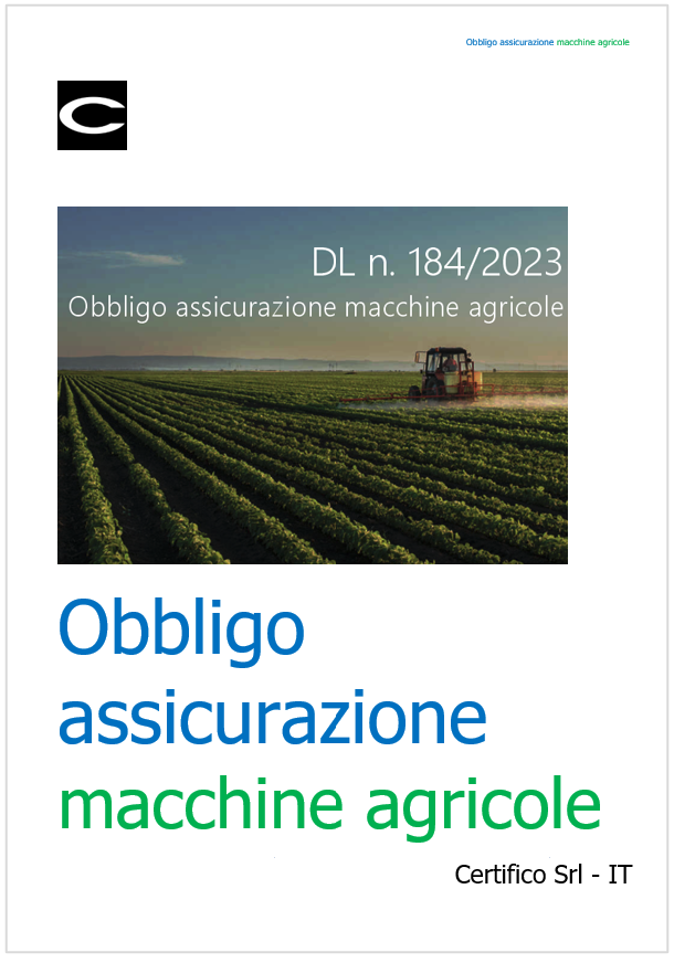 Obbligo assicurazione macchine agricole