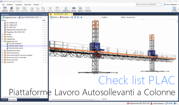 EN 1495 Piattaforme di lavoro autosollevanti su colonne  PLAC 