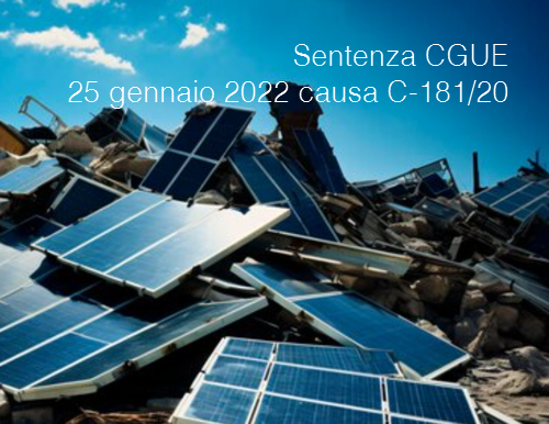 Sentenza CGUE 25 gennaio 2022 causa C 181 20