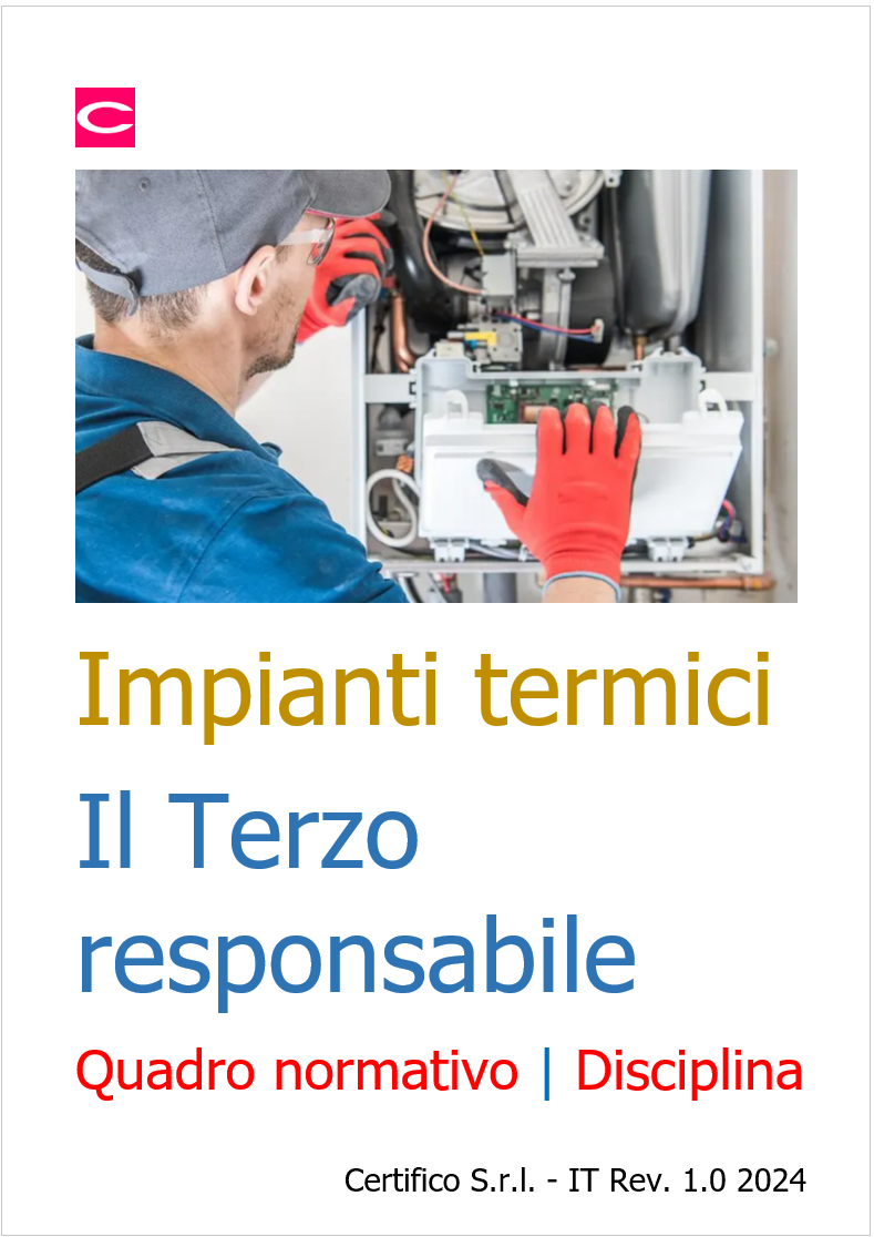 Impianti termici la figura del Terzo responsabile Rev  1 0 2024