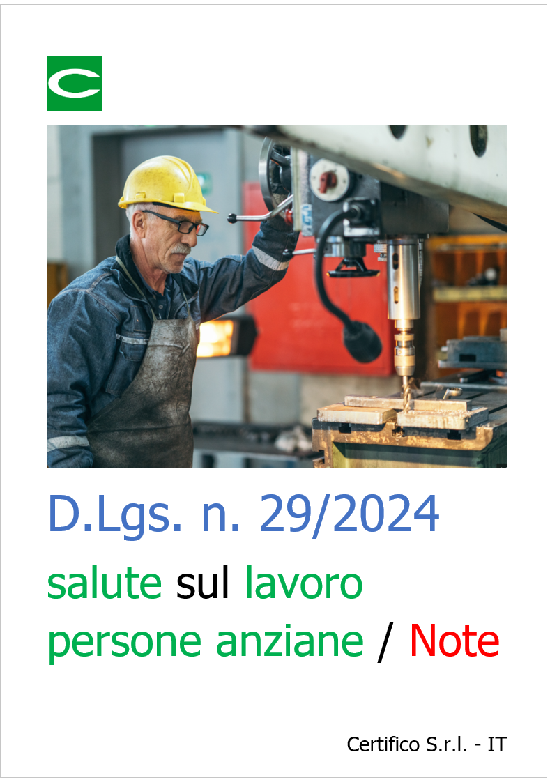 D Lgs  n  29 2024  salute sul lavoro persone aqnziane