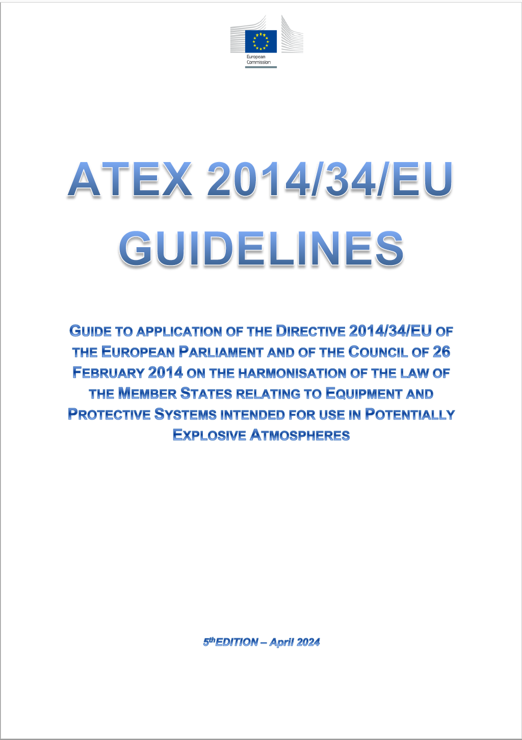 Linee guida direttiva ATEX 2014 34 UE   Aprile 2024