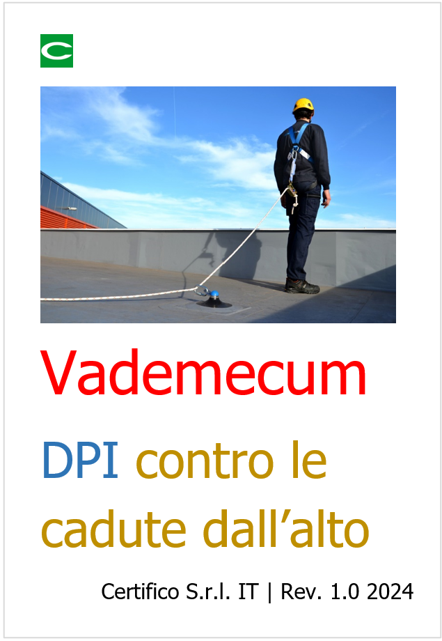 Vademecum DPI contro le cadute dall alto 2024