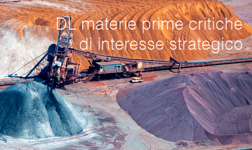 DL materie prime critiche di interesse strategico