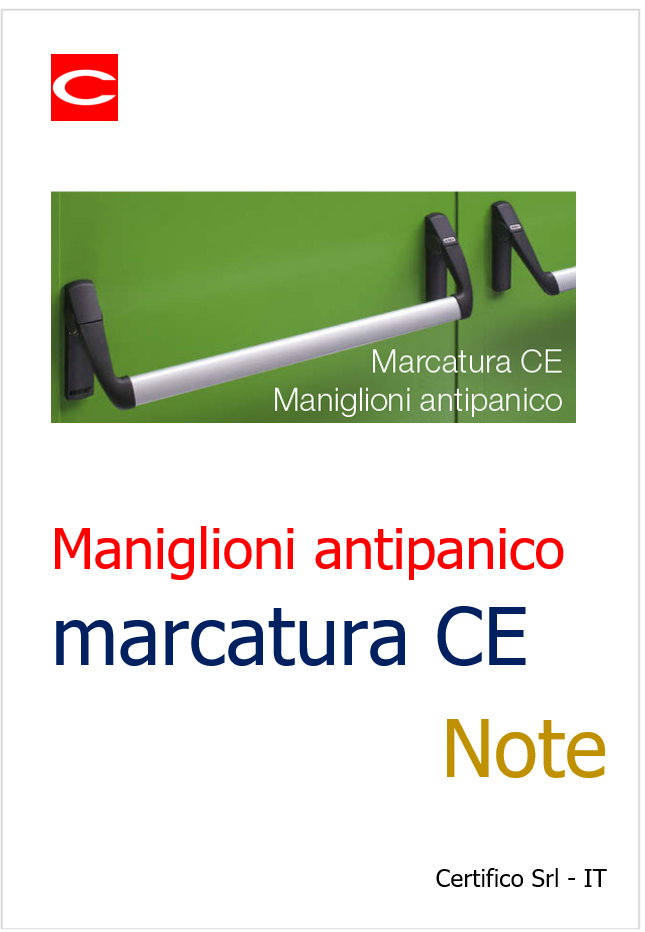 Maniglioni antipanico   Marcatura CE