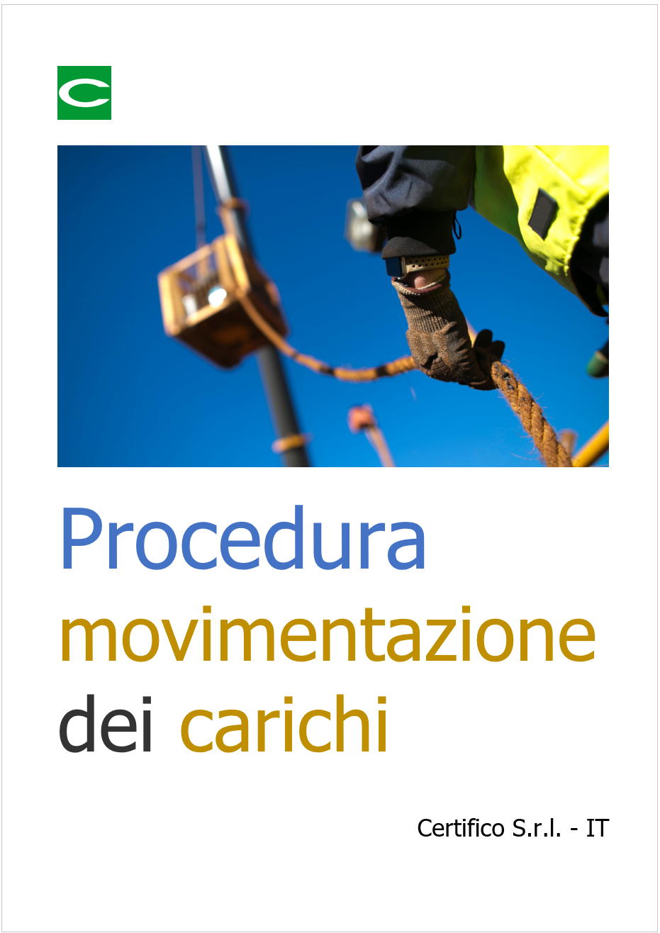 Procedura per la movimentazione dei carichi 2024