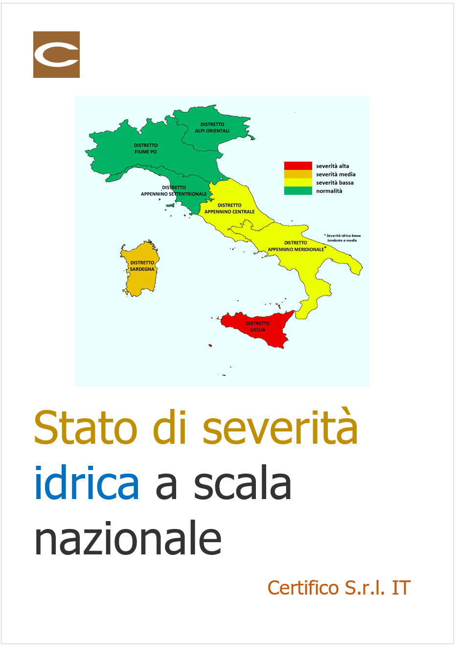 Stato severit  idrica a scala nazionale