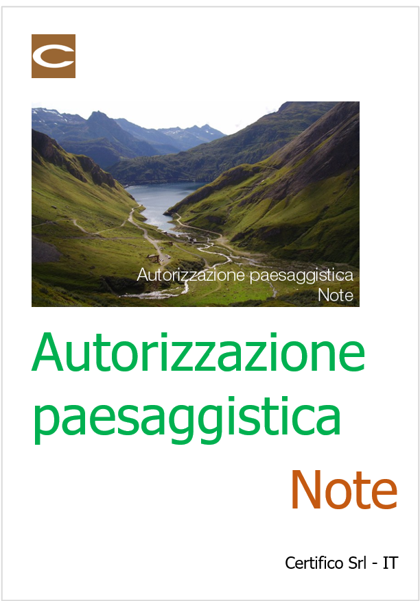 Autorizzazione paesaggistica   Note